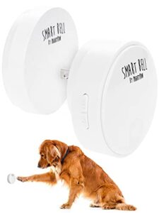 mighty paw smart bell 2.0 dog doorbells for potty training | wireless electronic dog bell for door potty training. pet communication potty bells for dogs. light press button dog bell (1 activator)