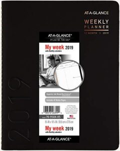 at-a-glance weekly / monthly appointment book / planner 2019, 8.25 x 10.88 inches, contemporary, graphite (70-950x-45)