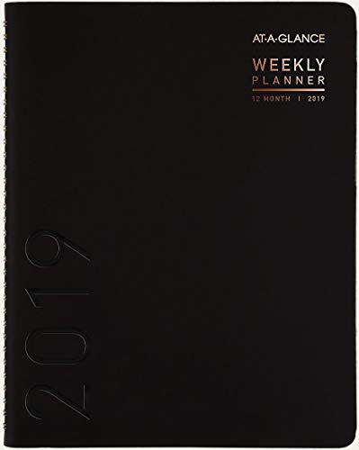 AT-A-GLANCE Weekly / Monthly Appointment Book / Planner 2019, 8.25 x 10.88 Inches, Contemporary, Graphite (70-950X-45)