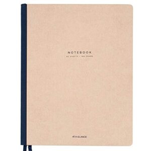at-a-glance notebook, casebound, ruled, 80 sheets, 11 x 8-3/4″, collection, tan/blue (yp14707)
