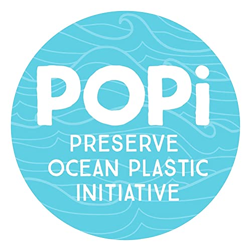 Preserve POPi Shave 5 Razor System Made with Recycled Ocean Plastic and 5-blade cartridge, Neptune Green