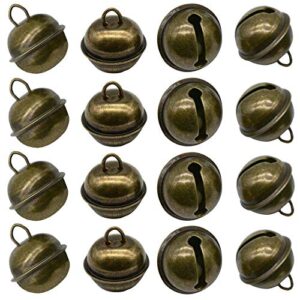 maydahui 20pcs vintage jingle bell 1 inches antique decorative tone copper bell for pet dog cat pendants christmas tree crafts decoration