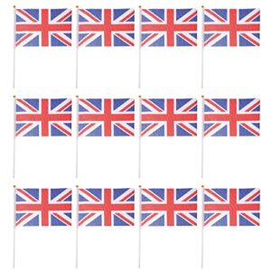 bestoyard union jack hand waving flag royal jubilee uk gb great britain flags pack of 50