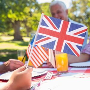 BESTOYARD Union Jack Hand Waving Flag Royal Jubilee UK GB Great Britain Flags Pack of 50