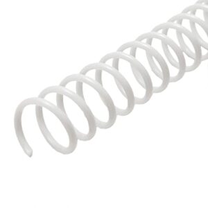 rayson 15.9mm spiral binding coil, 5/8″ white coil bindings spines 4:1 pitch and 48-loops, 100/box, sbr41159-100w