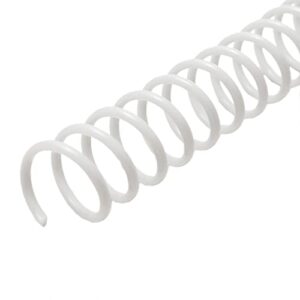 Rayson 15.9mm Spiral Binding Coil, 5/8" White Coil bindings Spines 4:1 Pitch and 48-Loops, 100/Box, SBR41159-100W