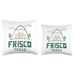 Frisco Texas Apparel Frisco Texas TX Biking Outdoor Throw Pillow, 18x18, Multicolor