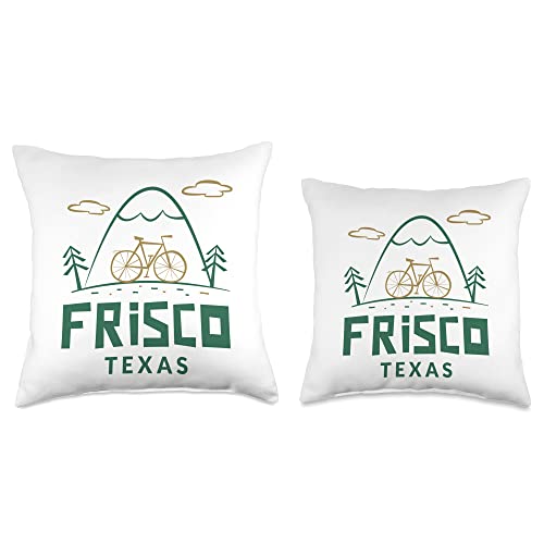 Frisco Texas Apparel Frisco Texas TX Biking Outdoor Throw Pillow, 18x18, Multicolor