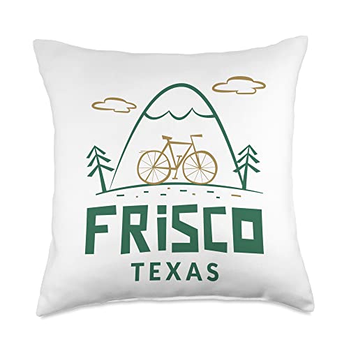 Frisco Texas Apparel Frisco Texas TX Biking Outdoor Throw Pillow, 18x18, Multicolor