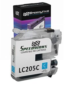 speedy inks compatible ink cartridge replacement for brother lc205c super high yield (cyan)