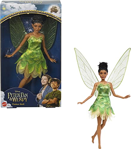 Disney Movie Peter Pan & Wendy Toys, Tinker Bell Fairy Doll with Wings Inspired by Disney’s Peter Pan & Wendy, Gifts for Kids