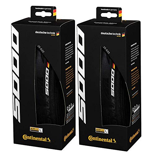 Continental Grand Prix 5000 700 X 25 Black-BW + Black Chili 2-Count