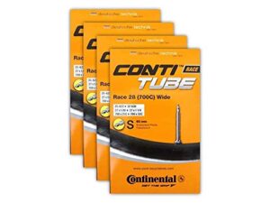 continental race 28 700×25-32c bicycle inner tube bundle – 60mm presta valve – 4 pack w/ conti sticker
