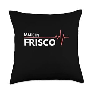 made in frisco texas co. inc. made in frisco texas city of birth throw pillow, 18×18, multicolor