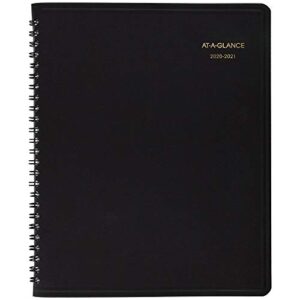academic planner 2020-2021, at-a-glance monthly planner, 7″ x 8-3/4″, medium, black (7012705)