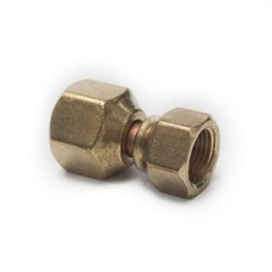 LTWFITTING Brass 1/2" OD x 3/8" OD Flare Forged Reducing Swivel Nut Union Tube Fitting(Pack of 5)