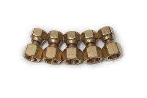 ltwfitting brass 1/2″ od x 3/8″ od flare forged reducing swivel nut union tube fitting(pack of 5)