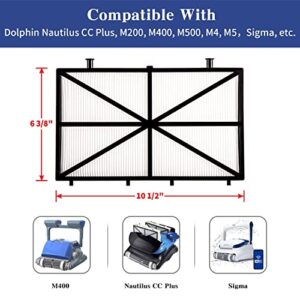 SUNRRA Ultra Fine Filters Compatible with Dolphin Nautilus CC Plus, M200 / M400 / M500, Part# 9991432-R4, Pleated Pool Cleaner Replacement Part, 4 Packs