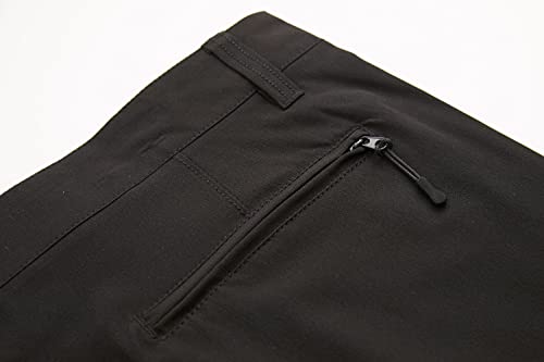 Men's Union Amphibian Hybrid Shorts 21 Inch Summer Quick Dry Lightweight Chino Short Golf Athletic Workout Zipper Wareing with Pockets，Black 30