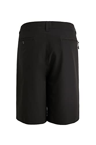 Men's Union Amphibian Hybrid Shorts 21 Inch Summer Quick Dry Lightweight Chino Short Golf Athletic Workout Zipper Wareing with Pockets，Black 30