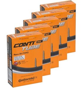 continental bicycle tubes race 28 700×20-25 s42 presta valve 42mm bike tube – value bundle 5-in-1 bicycle tube 700c
