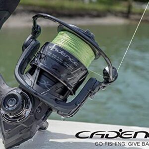 Cadence CC5 Spinning Combo Lightweight with 24-Ton Graphite 2-Piece Graphite Rod Carbon Fiber Drag System Smooth Strong Carbon Composite Frame & Side Plates Reel & Rod Combo(CC5-3000-70M)