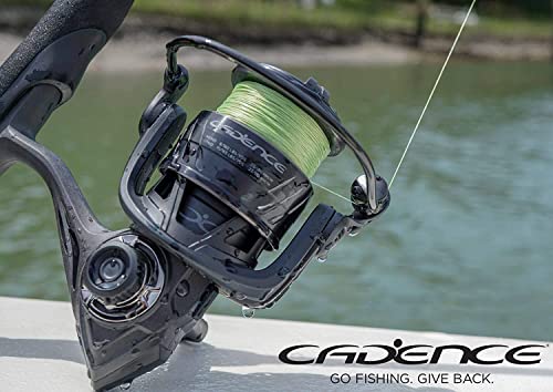 Cadence CC5 Spinning Combo Lightweight with 24-Ton Graphite 2-Piece Graphite Rod Carbon Fiber Drag System Smooth Strong Carbon Composite Frame & Side Plates Reel & Rod Combo(CC5-3000-70M)