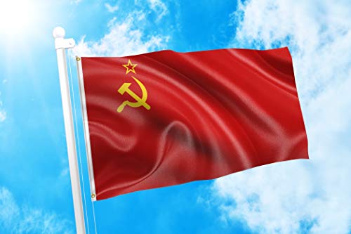 DMSE Soviet Union USSR Union of Soviet Socialist Republics National Flag 2X3 Ft Foot 100% Polyester 100D Flag UV Resistant (2' X 3' Ft Foot)