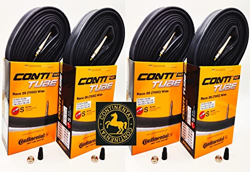 Continental Race 28" Wide 700x25-32c Inner Tubes - 42mm Presta Valve (Pack of 4 w/Conti Sticker)