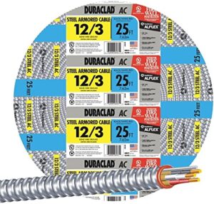 southwire 55275021 25ft. 12/3 thhn bond wire with steel armor