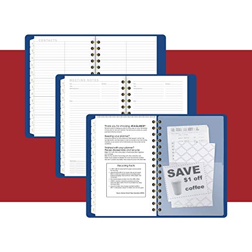 Academic Planner 2021-2022, AT-A-GLANCE Weekly & Monthly Book Planner, 5" x 8", Small, for School, Teacher, Student, Contempo, Classic Blue (70101X20)