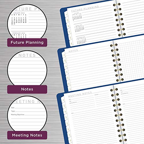 Academic Planner 2021-2022, AT-A-GLANCE Weekly & Monthly Book Planner, 5" x 8", Small, for School, Teacher, Student, Contempo, Classic Blue (70101X20)