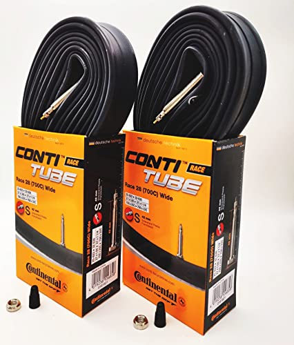 Continental Race 28" Wide 700x25-32c Inner Tubes - 42mm Presta Valve (Pack of 2 w/Conti Sticker)