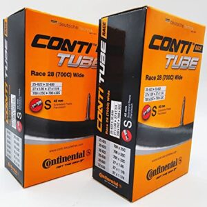 Continental Race 28" Wide 700x25-32c Inner Tubes - 42mm Presta Valve (Pack of 2 w/Conti Sticker)