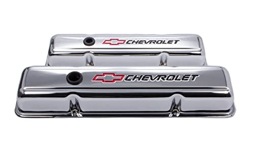 ProForm 141-899 Stamped Valve Cover Chevrolet and Bow Tie Emblem, Pair