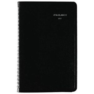 2021 Weekly Appointment Book & Planner by AT-A-GLANCE, 4-7/8" x 8", Small, DayMinder, Black (G2000021)