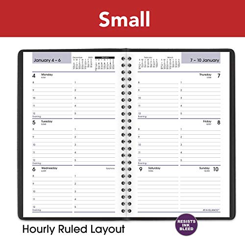 2021 Weekly Appointment Book & Planner by AT-A-GLANCE, 4-7/8" x 8", Small, DayMinder, Black (G2000021)