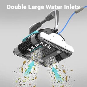 AIPER【Newest】 Robotic Pool Cleaner with Wall Climbing, Automatic Pool Vacuum with Remote Control, Multi-Layer Filtration, Triple-axis Motors, Ideal for Above/Inground Pool Up to 60ft - Orca 2000