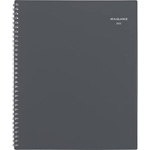 2022 weekly & monthly planner by at-a-glance, 8-1/2″ x 11″, large, wirebound, dayminder, black (gc54507)