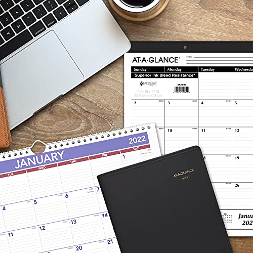 2022 Weekly & Monthly Planner by AT-A-GLANCE, 8-1/2" x 11", Large, Wirebound, DayMinder, Black (GC54507)