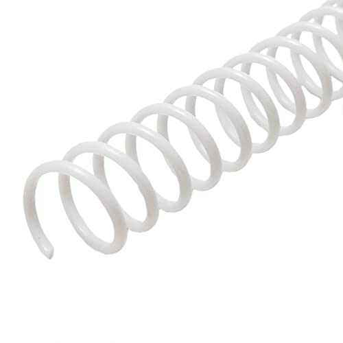 Rayson 9.5mm Spiral Binding Coil 3/8inch Standard White Coil bindings Ring 4:1 Pitch 100/Box SBR-80-100-W