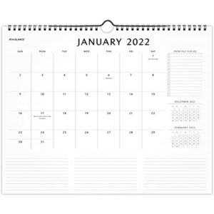 2022 wall calendar by at-a-glance, 15″ x 12″, medium, monthly, wirebound (pm75828)