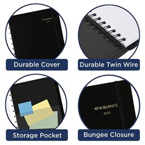 AT-A-GLANCE Move-A-Page 2023 RY Weekly Monthly Appointment Book Planner, Black, Large, 8 3/4" x 11"