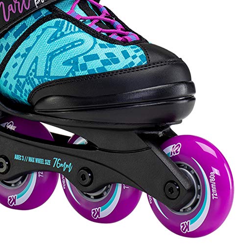 MMY K2 Mädchen Marlee Pro Inline Skates, Lt Blue_Purple, 1-5