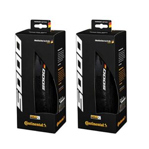 continental set of 2 gp 5000, 700x28c, racing bike tires, black, folding, 0101625