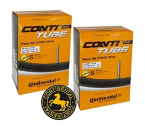 continental race 28″ wide 700×25-32c inner tubes – 60mm presta valve (pack of 2 w/conti sticker)