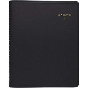 2021 weekly appointment book & planner by at-a-glance, 7″ x 8-3/4″, medium, black (709510521)