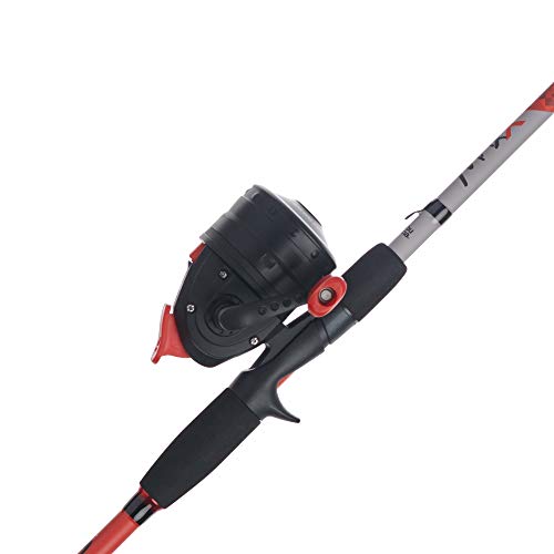 Abu Garcia Abumatic & Max X Spincast Reel and Fishing Rod Combo (Old & New Models), Red, 15 Size Reel - 6'6" - Medium - 2pc