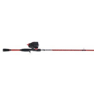 Abu Garcia Abumatic & Max X Spincast Reel and Fishing Rod Combo (Old & New Models), Red, 15 Size Reel - 6'6" - Medium - 2pc