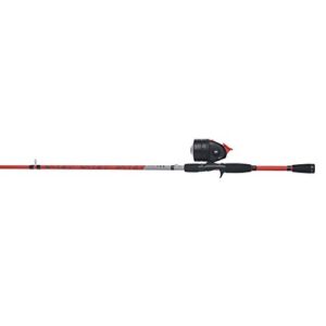 Abu Garcia Abumatic & Max X Spincast Reel and Fishing Rod Combo (Old & New Models), Red, 15 Size Reel - 6'6" - Medium - 2pc